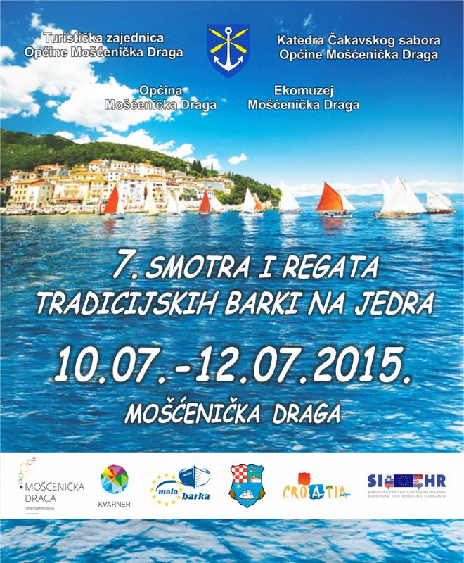 7. smotra i regata tradicijskih barki na jedra U Mošćeničkoj Dragi