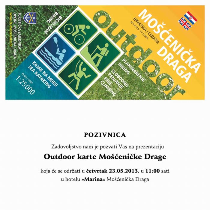 Outdoor karte Mošćeničke Drage