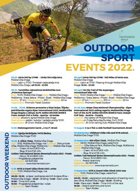 OUTDOOR SPORT EVENTS 2022.