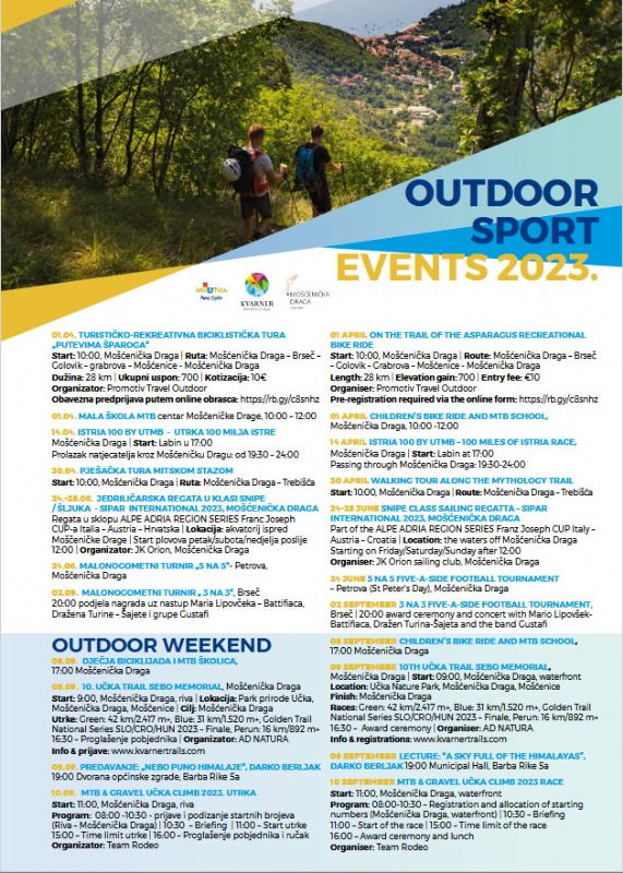 OUTDOOR SPORT EVENTS 2023.