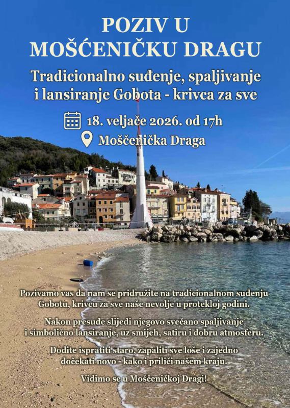 Tradicionalno suđenje, spaljivanje i lansiranje Gobota - krivca za sve